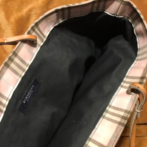Burberry London Pink Nova Check Tote Shopper Distressed - Picture 15 of 15